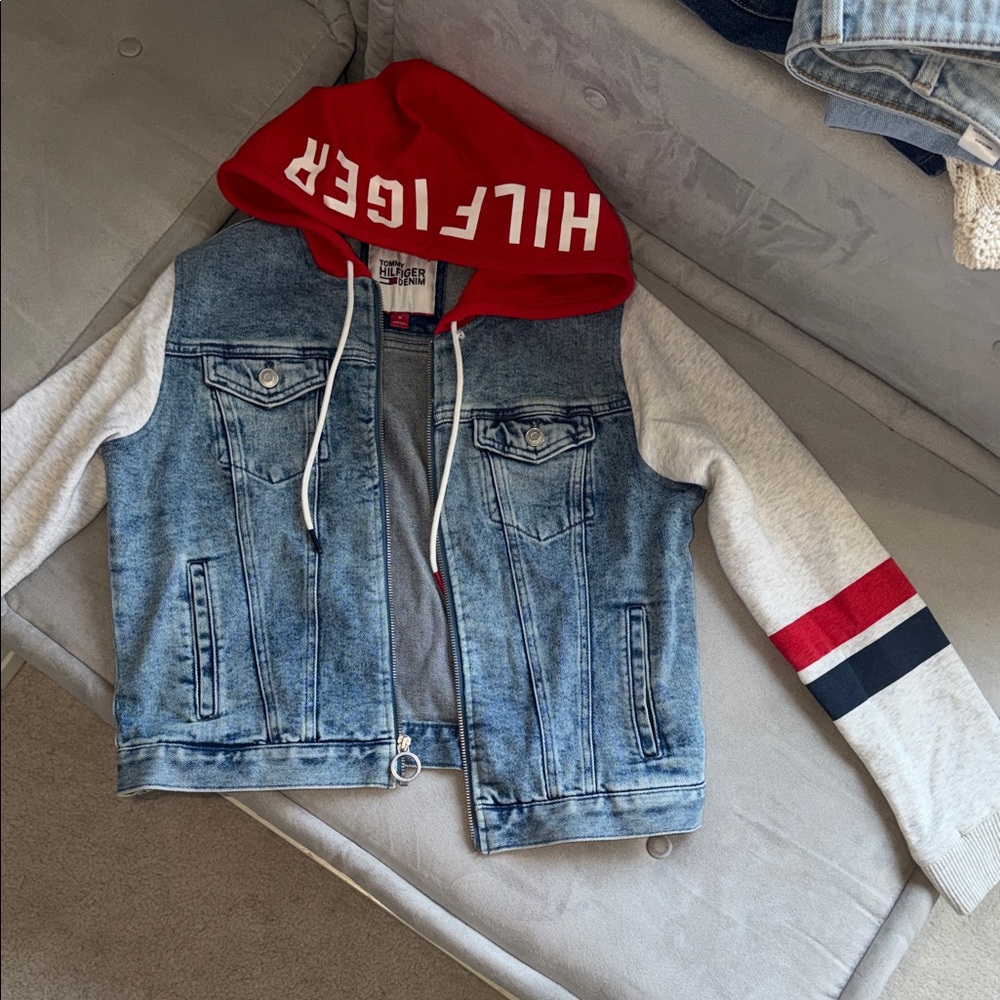 Tommy Hilfiger Denim Jacket with Red hood